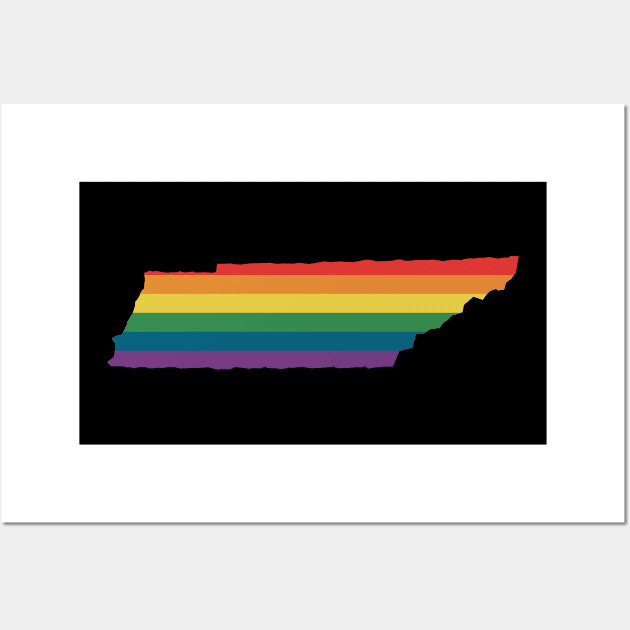 Tennessee State Rainbow Wall Art by n23tees